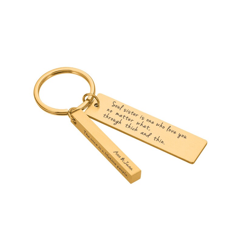 Through Thick and Thin Keychain Personalizedcustom Friendship - Etsy