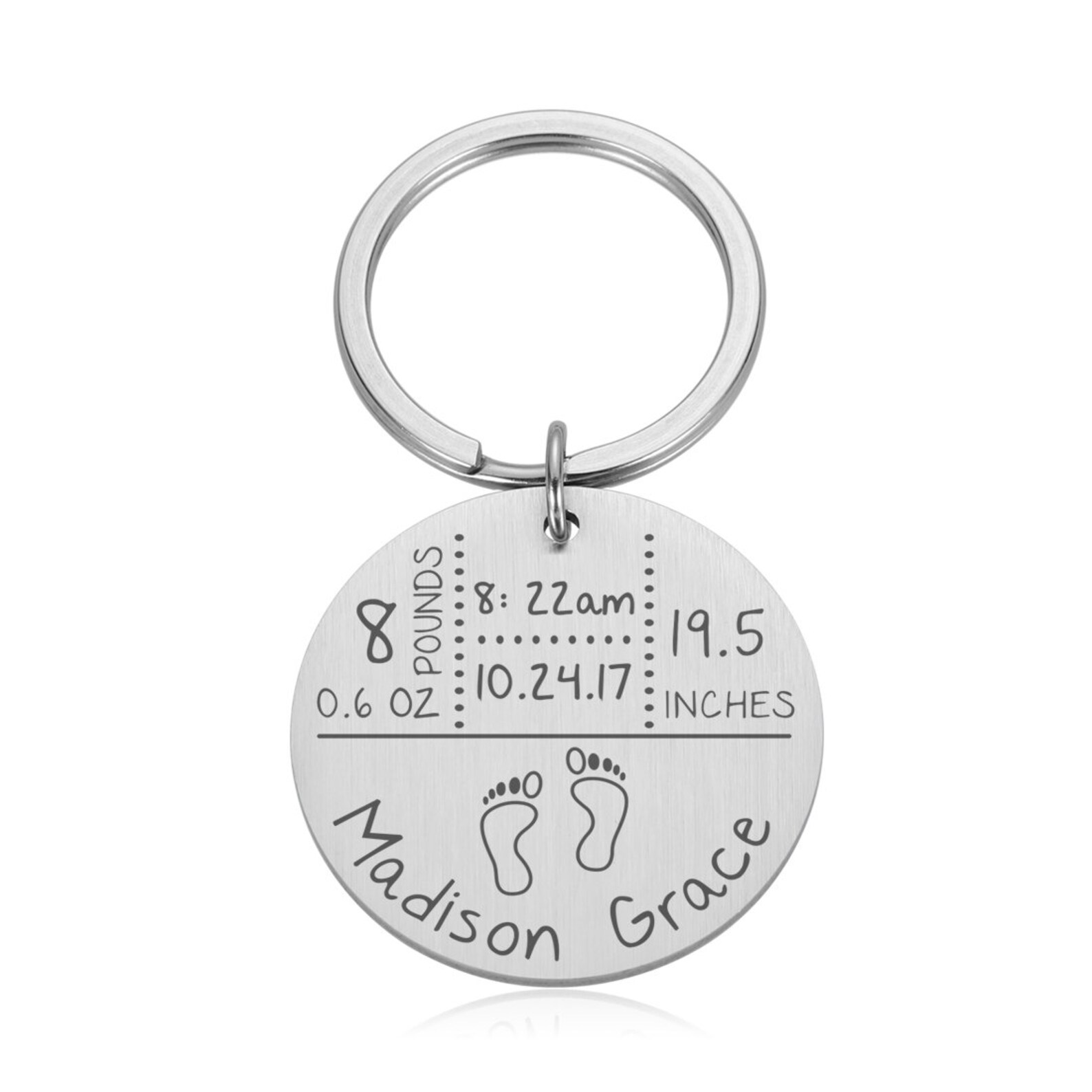 Baby Arrival Keychain Personalized New Baby Keychain Baby Etsy