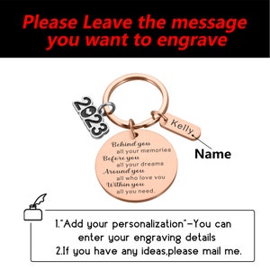 Graduation KeychainBehind you All your memoriesGraduation image 4