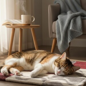 100% Wolle Katzen Eigenwärmekissen - Weicher, warmer Teppich für Hunde und Katzen, Bodenmatte Bild 5