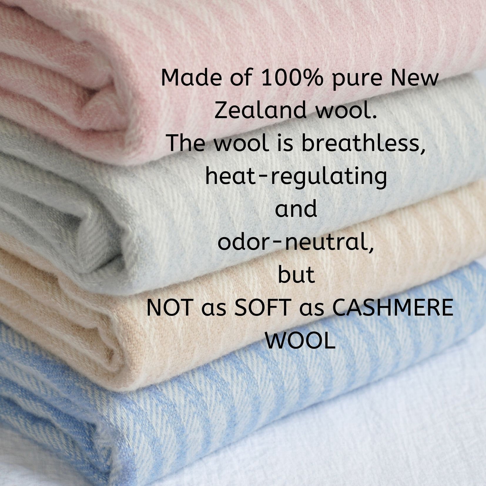 Light Brown Wool Throw, Warm Soft Wool Blanket, Lightweight Waves