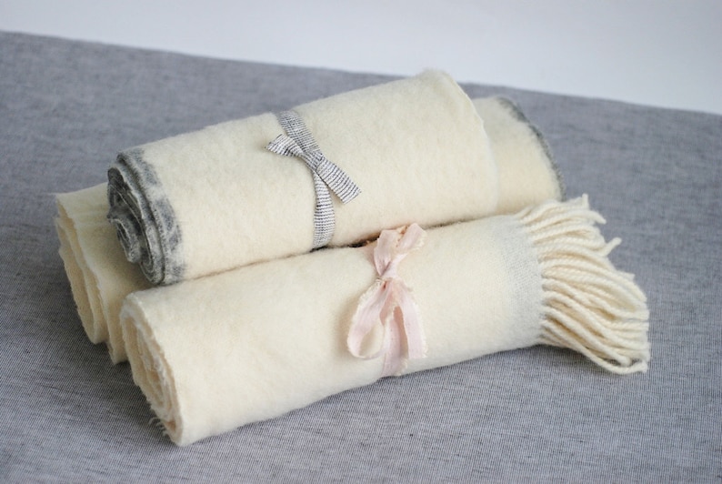 Ivory Organic Wool Remnants, Natural Wool Fabric Scraps, Wool Fabric