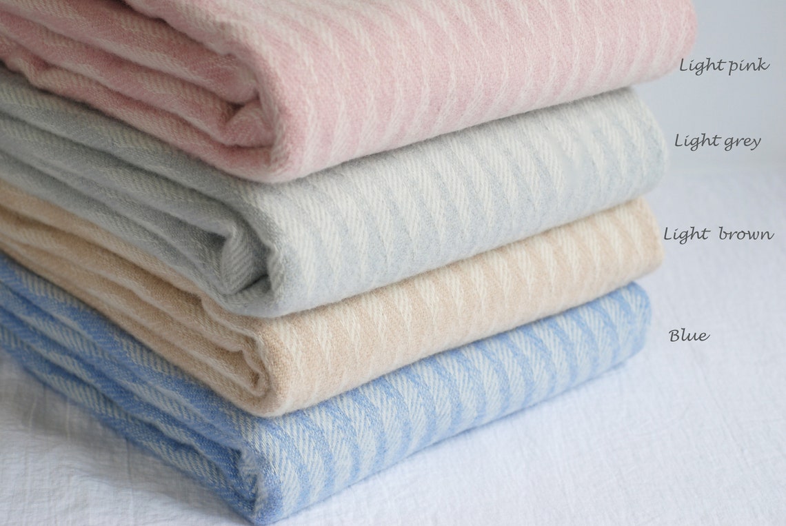 Light Brown Wool Throw Warm Soft Wool Blanket Lightweight Etsy