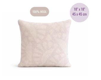 Skandinavischer geometrischer Kissenbezug 45 x 45 cm, handgefertigt, aus weichem, natürlichem Textil