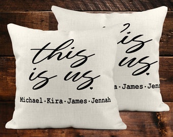 This is us accent Throw Pillow + Insert Personalized Family Name Pillow