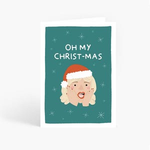 Pam Oh My Christ Christmas Card, Funny Gavin and Stacey Christmas Card, Gavin and Stacey Card, A6 Card, by Amelia Ellwood