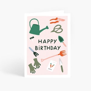 Happy Birthday Card, Gardening Card, Garden Lover, Plant Lover, Plant Lady, A6 Card by Amelia Ellwood