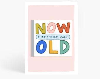 Now Thats What I Call Old Card, Funny CD Album Card, Rude Birthday Card, 90's Kid Card,  A6 Card by Amelia Ellwood