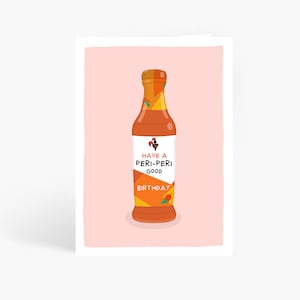 Peri Peri Good Birthday Card, Nandos Birthday Card, Nandos Chicken, Funny Birthday Card, Birthday Pun, A6 Card by Amelia Ellwood