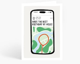 Have the Best Birthday By Miles, Runner Birthday Card, Strava Running Card, Funny Stava Birthday Card, A6 Card by Amelia Elwood