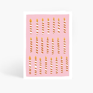 Candles Birthday Card, Cute Birthday Card, Birthday Card For Her, Birthday Card For Him, A6 Card by Amelia Ellwood