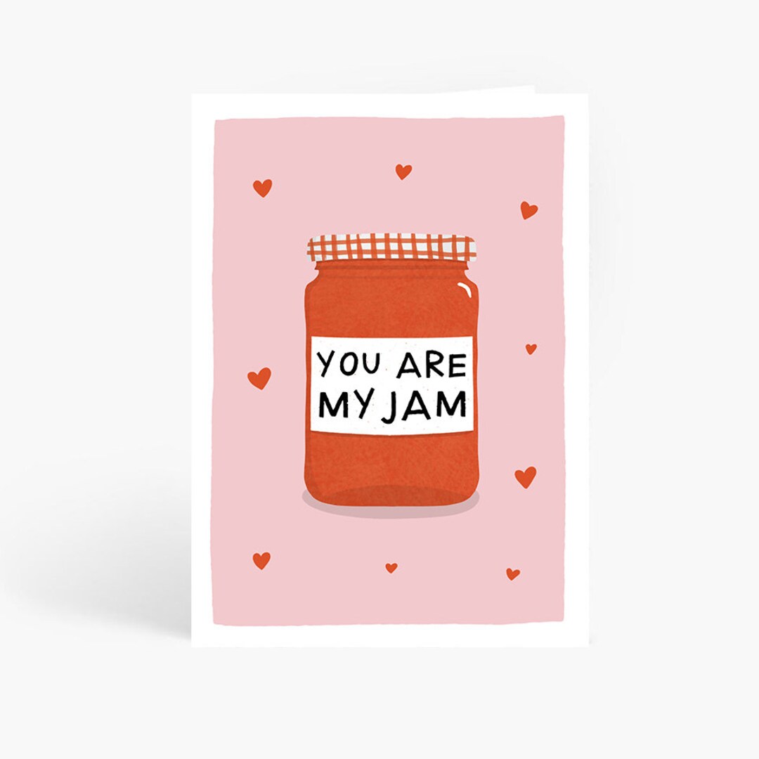 You Are My Jam Card, Funny Anniversary Card, Strawberry Jam, Girlfriend