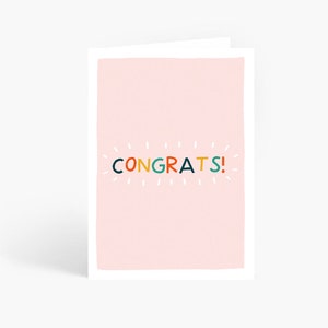 Congrats, Results Card, Graduation Card, Exam Results, GCSEs, ALevels, New Job, Passed Exams, Driving Test, A6 Card by Amelia Ellwood