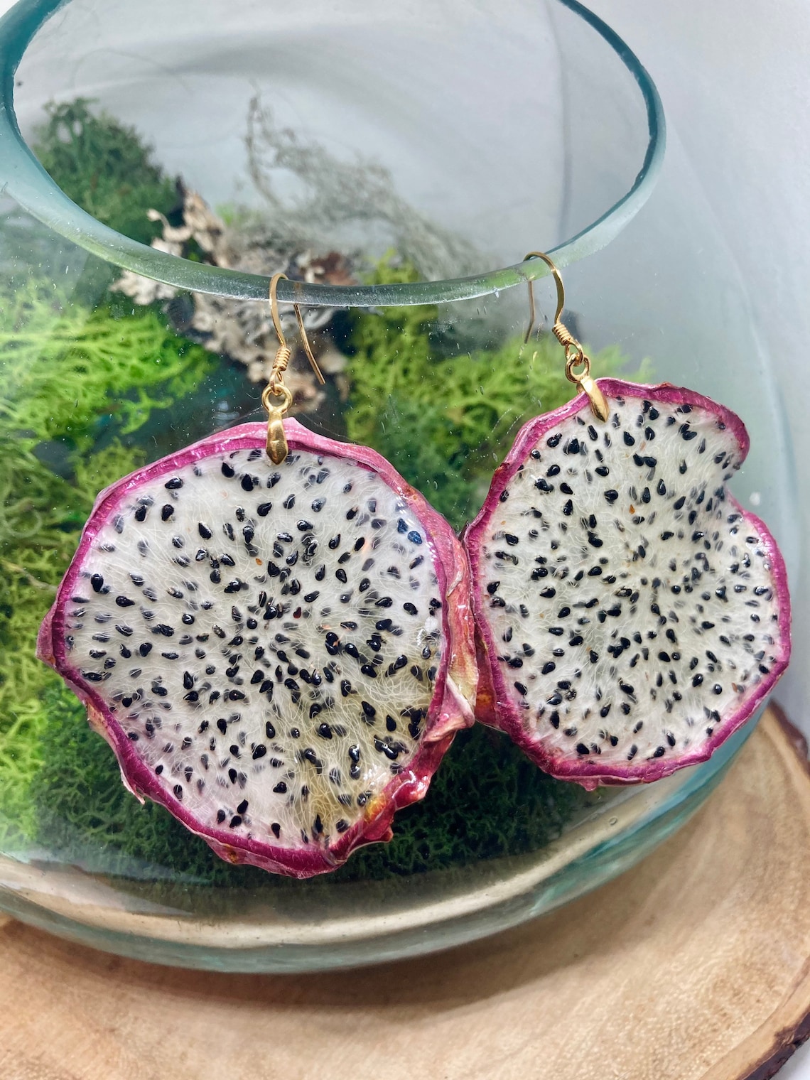 Dragon Fruit Slice Earrings Etsy