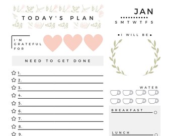 Daily Planner & Organizer Printable