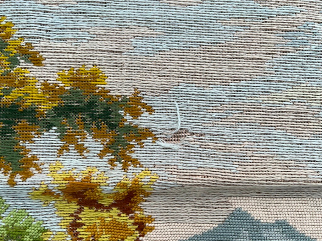 Tenture Murale Vintage Française Médiévale - 132x89 Cm, Coton, Motif Floral