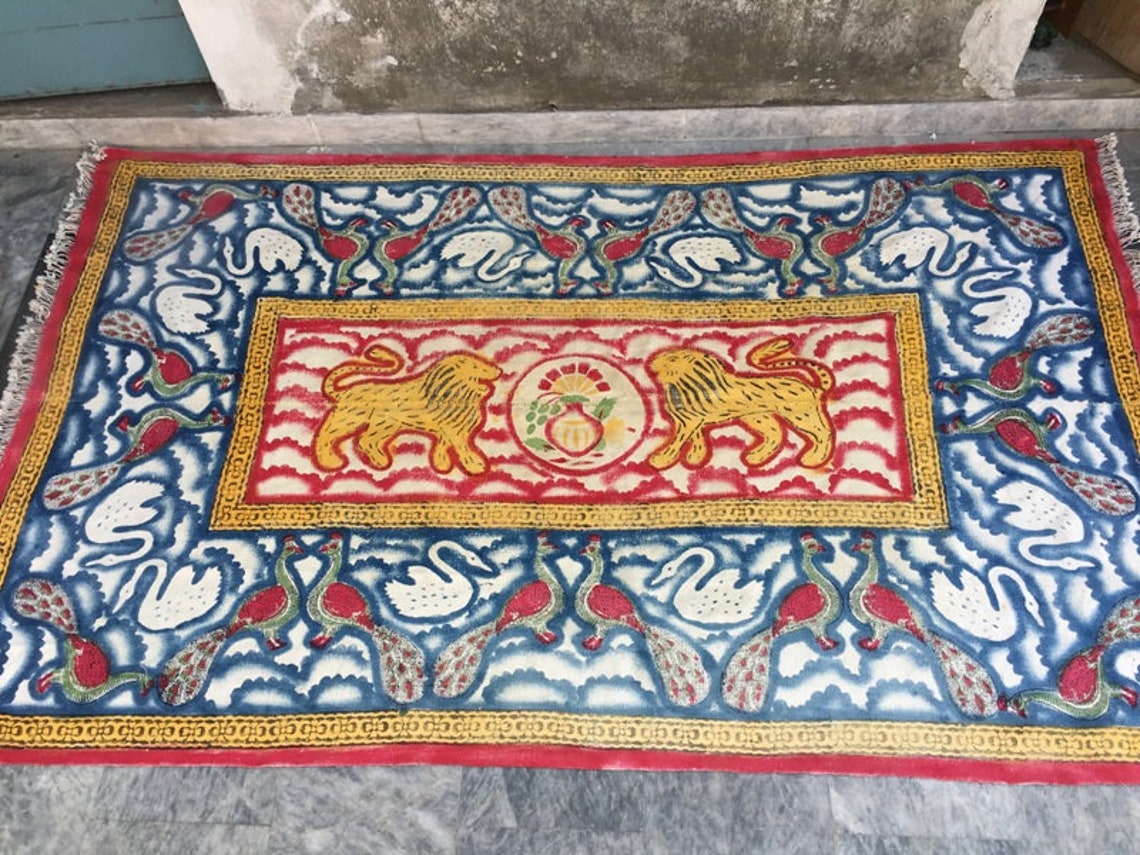 5x7 Vintage South Africa Handmade painting pictorial tapestry Etsy