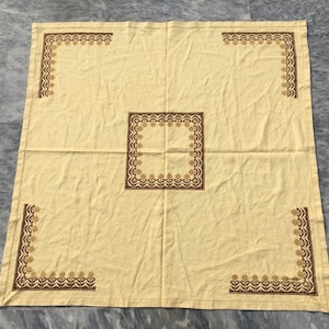 3x3 Vintage Turkish Hand embroidery tablecloth crochet table cover Home Decor Kitchen dinning Embroidered tablecloth 97 x 97 cm