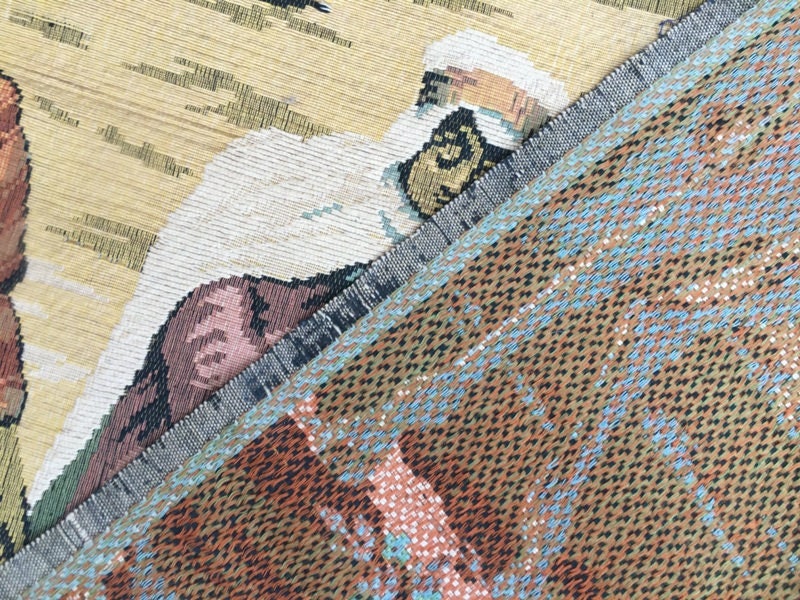 ヴィンテージ フレンチ タペストリー 壁掛け 絵画的風景 (171 x 127 cm