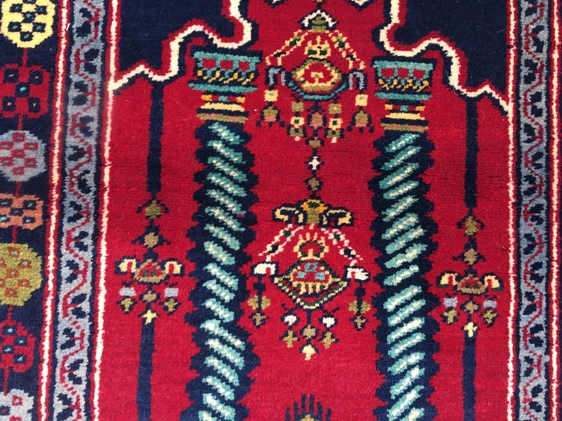 Handwoven Rug Afghan Rug Vintage Rug Tribal Rug Prayer Rug | Etsy