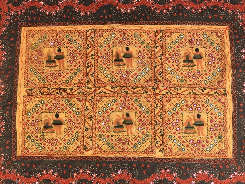 2x3 Antique Handmade Tapestry Indian tapestry pictorial Etsy