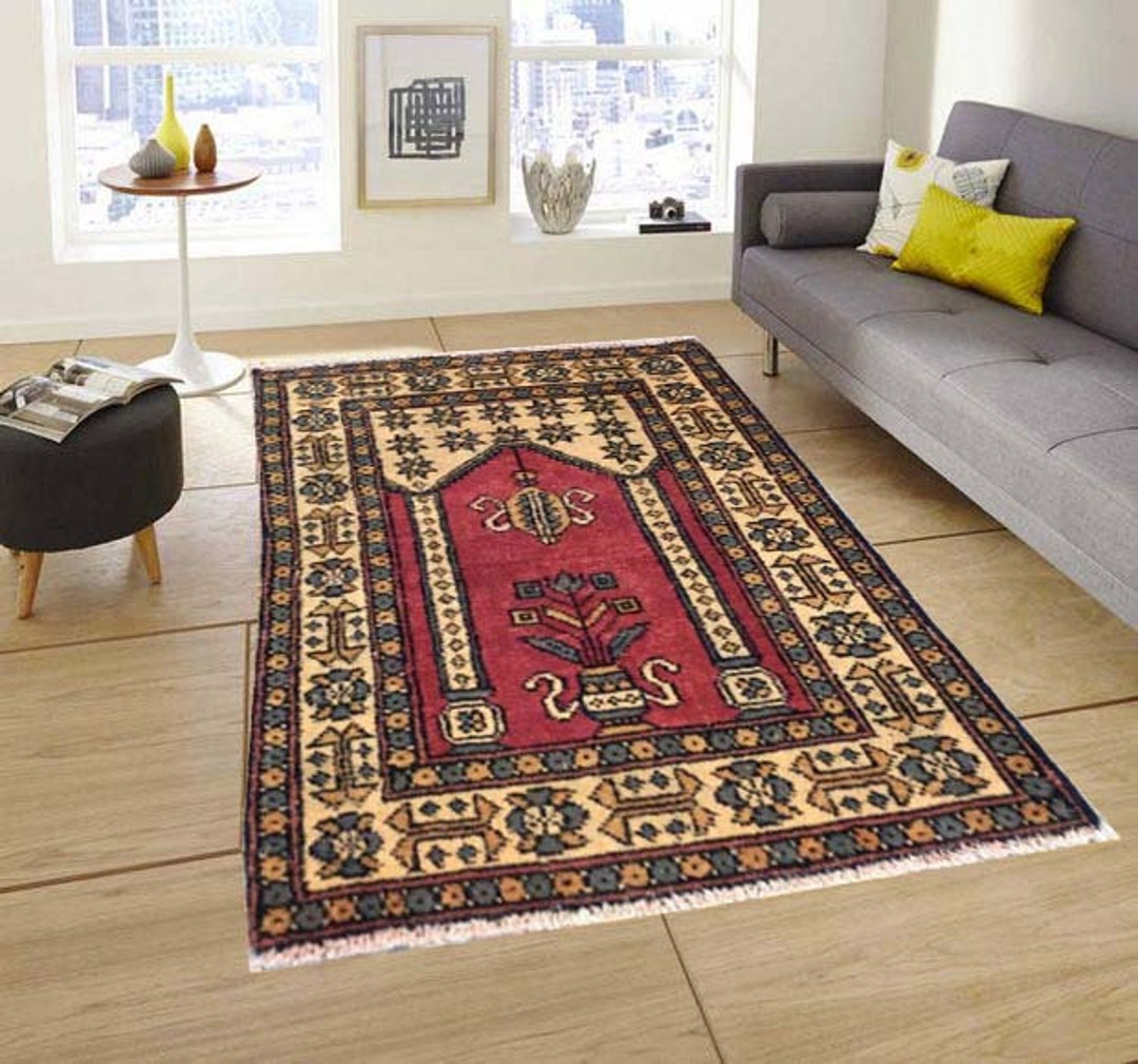 Vintage Handwoven Afghan Rug, 3x2 Wool Hallway Kilim - Etsy