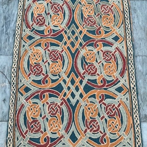 Vintage French Handmade Aubusson Rug Needle Point Rug, 2&#39;8x1&#39;10 ft, Small Rug, Bedroom Rug, Oriental Rug, Wool Rug, FREE SHIPPING 80 x 55 cm
