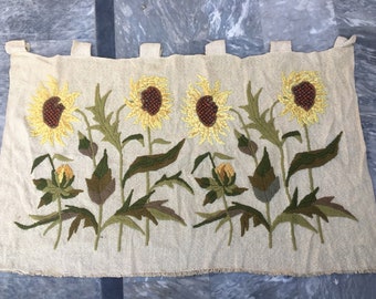 3x5 Vintage Hand Embroidery French pictorial tapestry wall hangings Kitchen tapestry goblins tapestry medieval Floral tapestry 133 x 80 cm