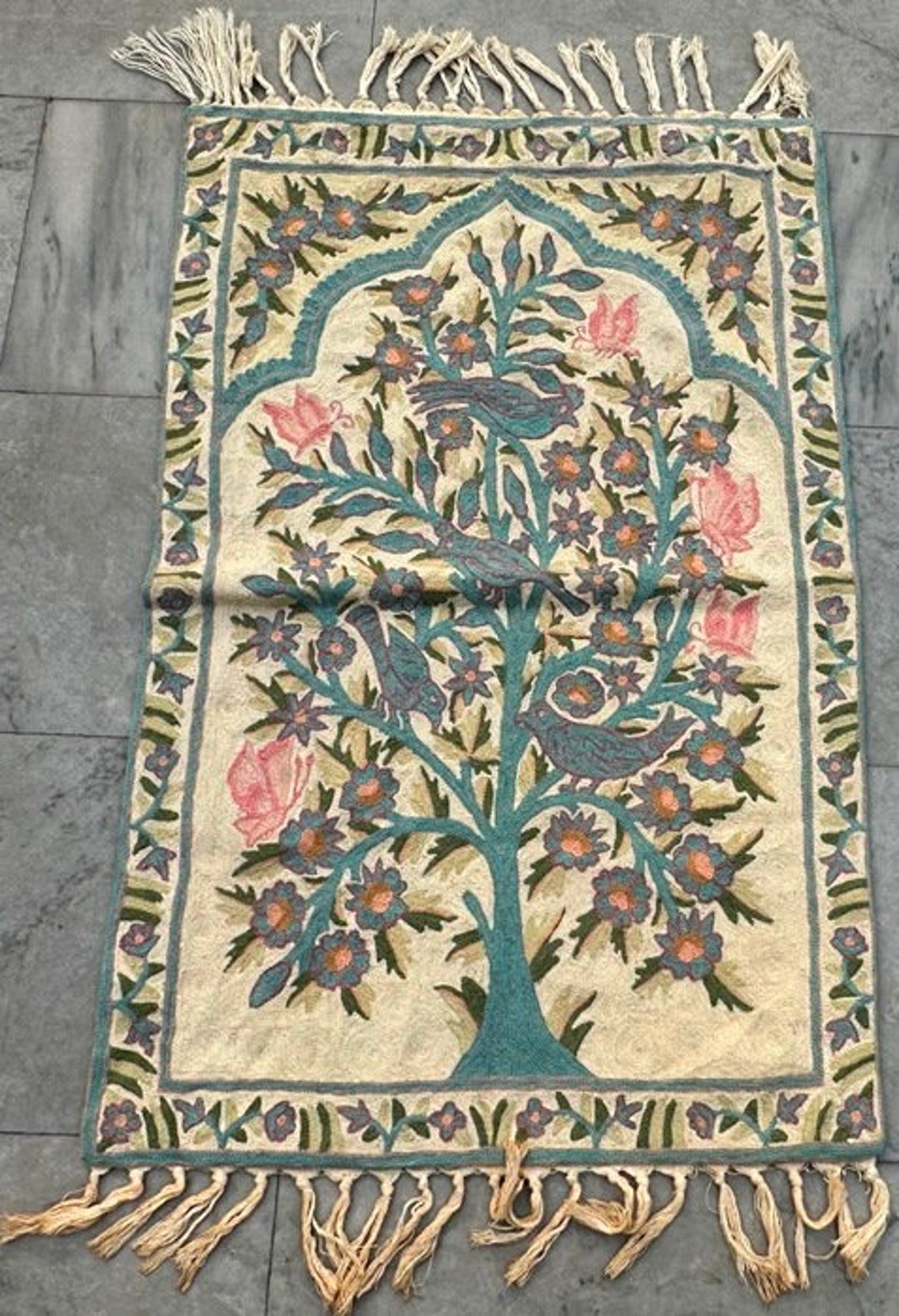 2x3 French Aubusson Rug Hand Woven Rug Vintage Rug Area Rug Needlepoint ...