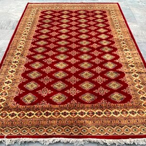 6x9 Teppich Traditionell Teppich Afghan Rug Handarbeit Teppich Bereich Teppich Boden Teppich Beanien Teppich Home Decor Teppich Wolle Kelim Teppich Orientteppich 287 x 185 cm
