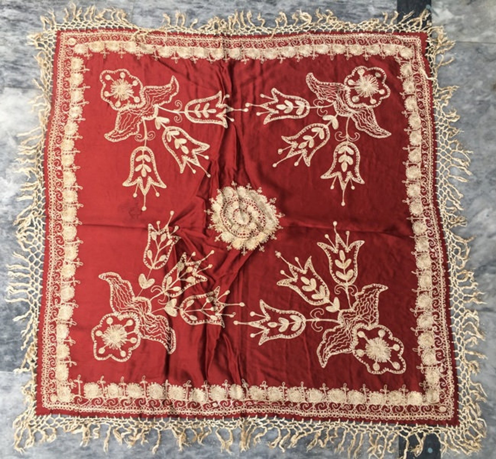 3x3 FREE SHIPPING Antique Turkish Tablecloth Kitchen dinning Etsy