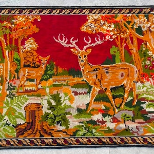 3X5 French Handmade Tapestry Vintage Tapestry, Home Decor Traditional Wall Hangings, Goblins Tapestry, Medieval Floral Tapestry 141 x 97 cm
