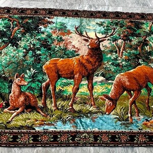 4X6 French Velvet Tapestry, Vintage Tapestry, Floral Tapestry, Medieval Tapestry, Home Decor Hunting Tapestry/Wall Hanging, 165 x 118 cm