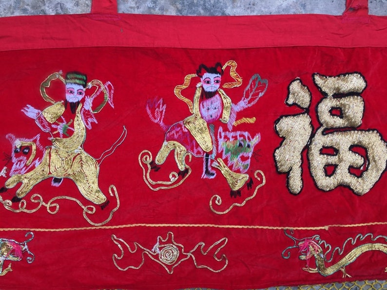 2x12 Antique Chinese Tapestry Wall Hangings Bedroom Tapestry Etsy