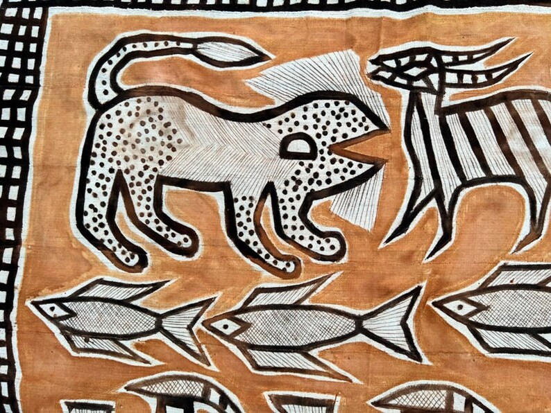 Antique African Tapestry Hand Painting Pictorial Tapestry Etsy