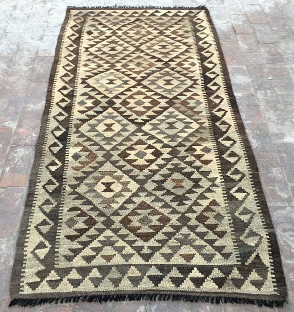 6x4 Afghan rug Handwoven rug Bohemian Anatolian kilim rug Felpa rug 100% wool rug tribal Moroccan rug Nomdic turkish carpet 198 x 112 cm