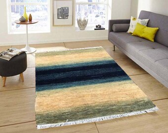 Alfombra Kilim afgana vintage: alfombra de lana de tejido plano hecha a mano (95 x 64 cm)