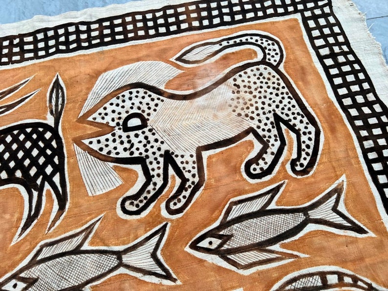 Antique African Tapestry Hand Painting Pictorial Tapestry Etsy