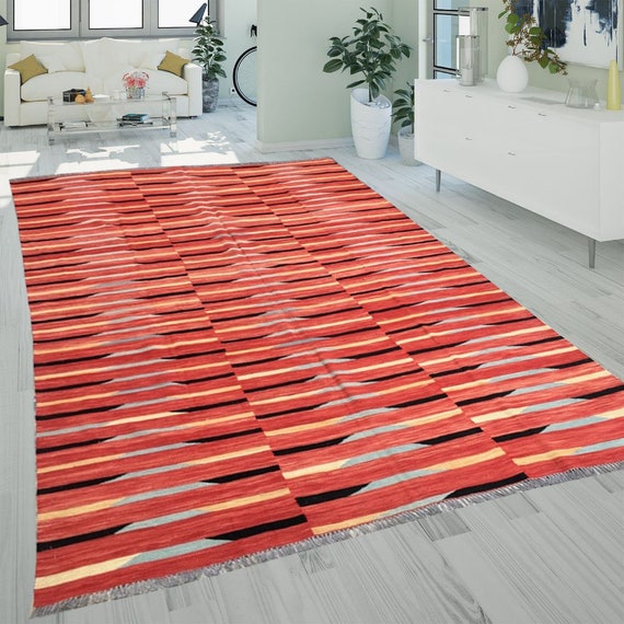 Afghanischer Kelim Teppich 300x250: Handgemachte Wolle, Modernes Dekor