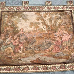 2x3 French Tapestry, Vintage Tapestry, Floral Tapestry, Authentic Tapestry, Medieval Tapestry, Romantic Tapestry/Wall Hanging, 100 x 75 cm