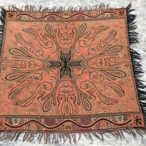 3x3 Vintage Paisley woman Scarf wool Shawl Fashion Accessories Boho Scarf Fashion Scarf woman scarve Pashmina Scarf Shawl 85 x 80 cm