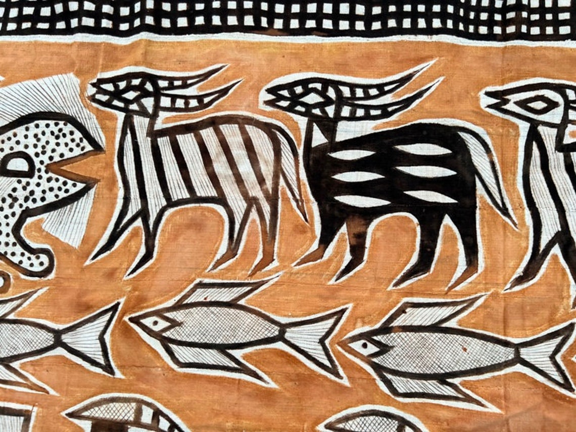 Antique African Tapestry Hand Painting Pictorial Tapestry Etsy