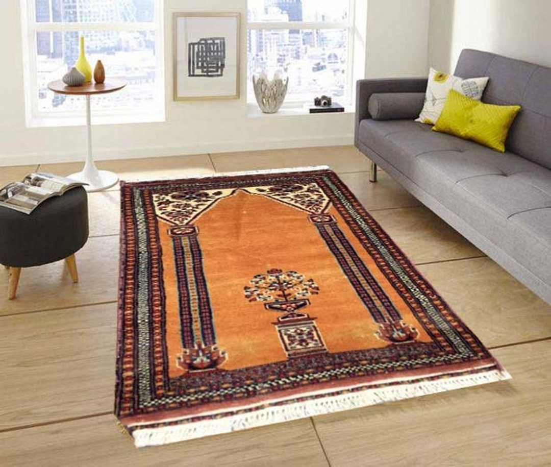 3x2 Vintage Afghan Rug Handwoven Rug Bukhara Rug Ethnic Rug Authentic ...