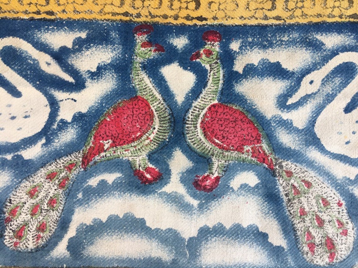 5x7 Vintage South Africa Handmade painting pictorial tapestry Etsy