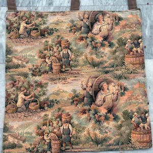 2X2 Vintage Tapestry, Home Decor French Tapestry Traditional Wall Hangings, Goblins Bohemian Tapestry, Medieval Floral Tapestry 66 x 64 cm