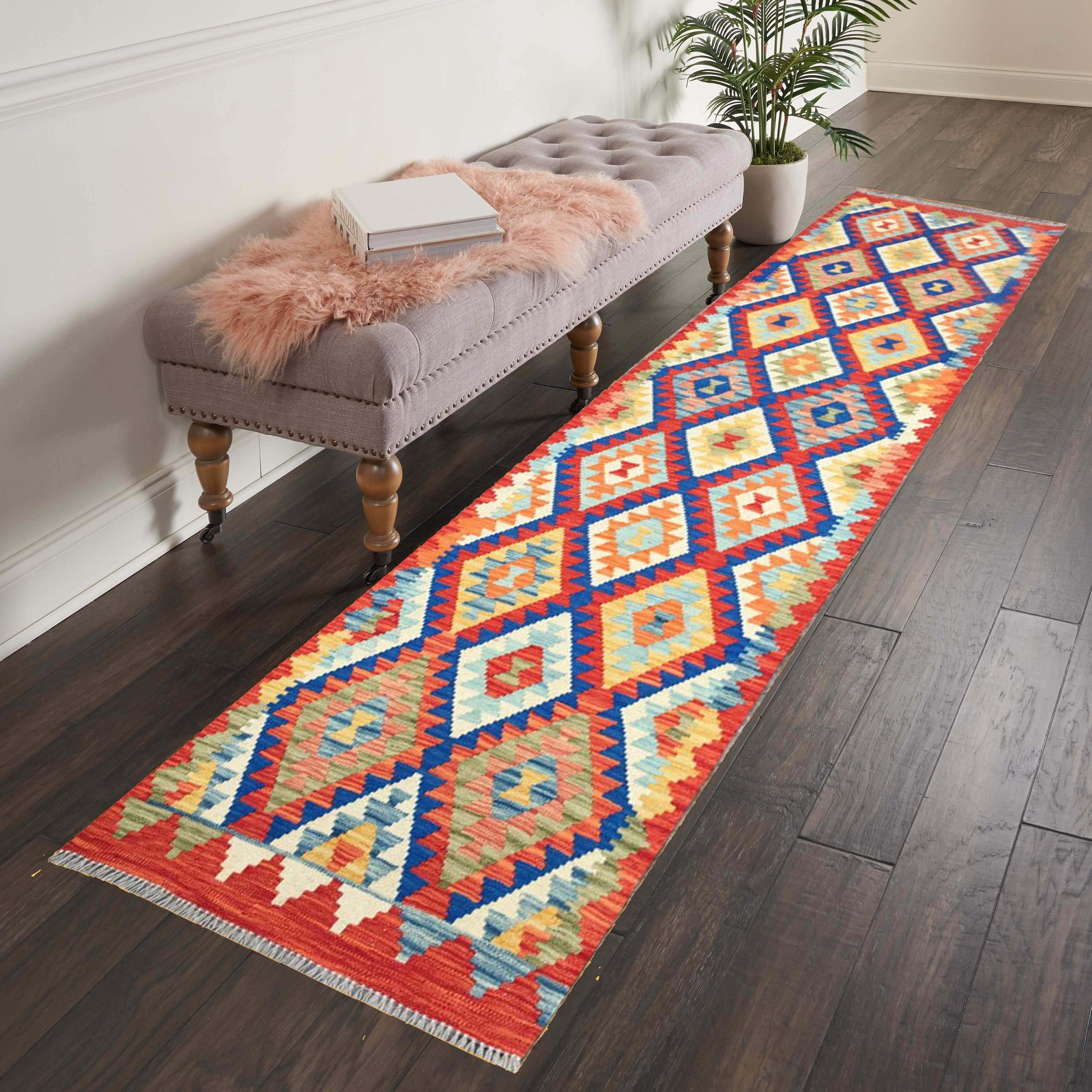 Kelim Afghan Läufer - (254x75 cm)
