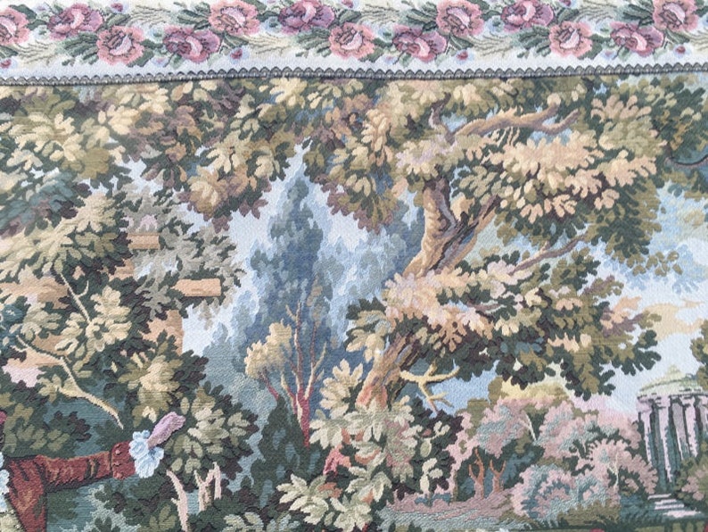 3x5 Vintage French Tapestry Wall Hangings Aubusson Tapestry Etsy