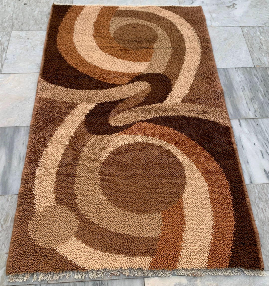 Vintage Swedish Rya Rug 3x4: Shaggy Wool Plush Bedroom Rug - Etsy