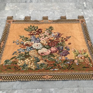 4 x 6 Frans tapijt, vintage tapijt, bloementapijt, tapijt met kleurrijke rozen, tapijt met kleurrijke rozen, tuintapijt, wandtapijt / wandkleed 170 x 130 cm