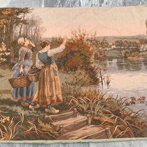 3x4 Frans tapijt, vintage tapijt, bloementapijt, tapijt met kleurrijke rozen, tapijt met kleurrijke rozen, tuintapijt, wandtapijt / wandkleed 120 x 84 cm